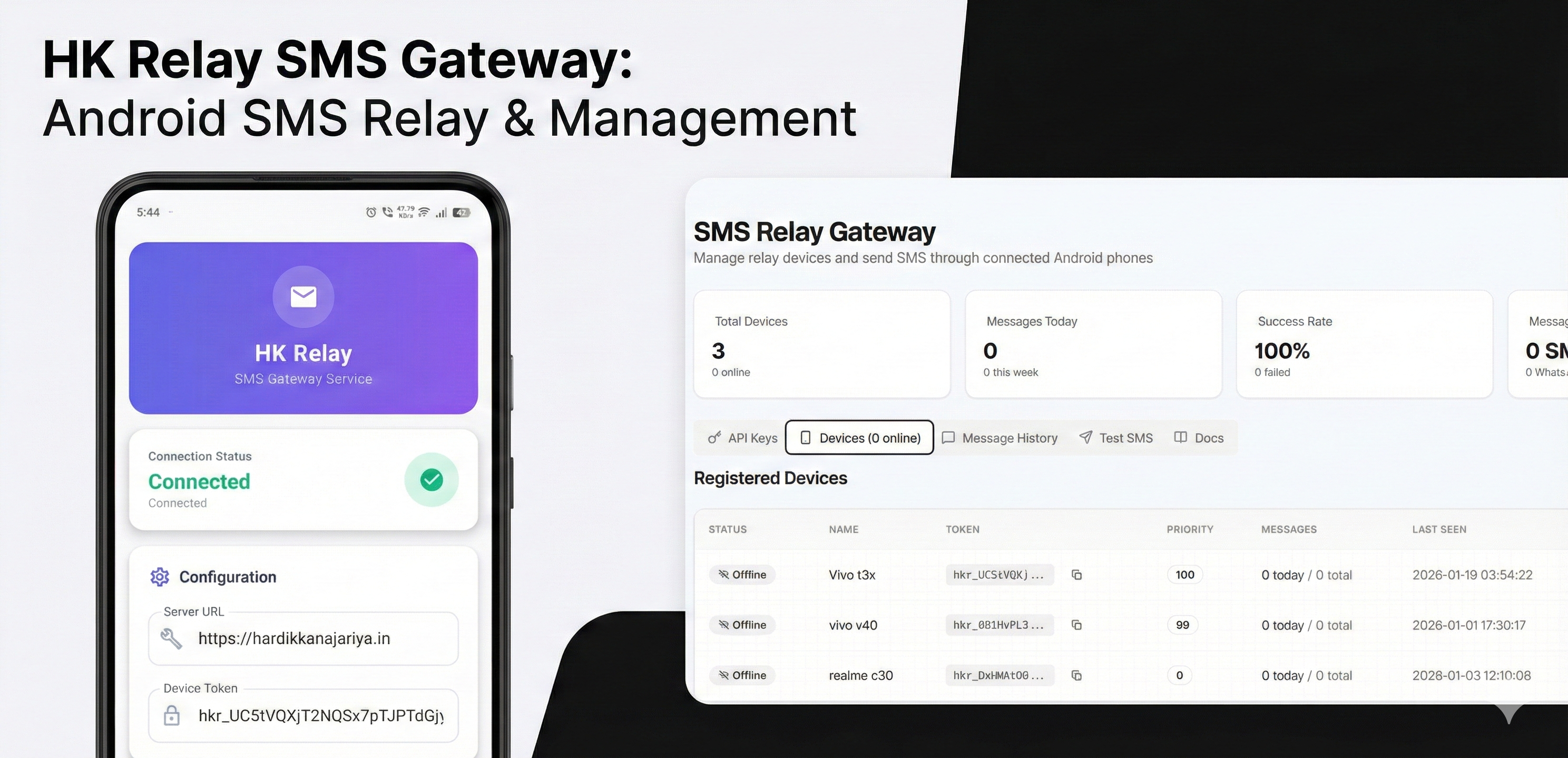 HK Relay SMS Gateway